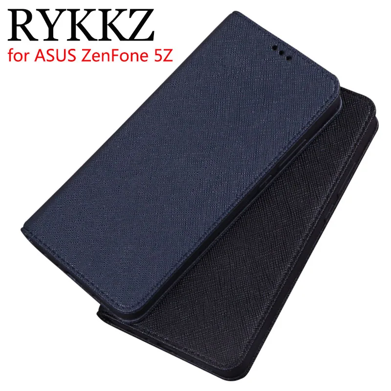 

RYKKZ Luxury Leather Flip Cover For ASUS ZenFone 5Z Mobile Stand Case For ASUS ZenFone 5 5Z ZS620KL Leather Phone Case Cover