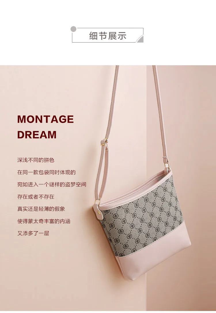 

2 European and American fashion cowhide lock metal single shoulder bag oblique straddle B3095 190227 yx