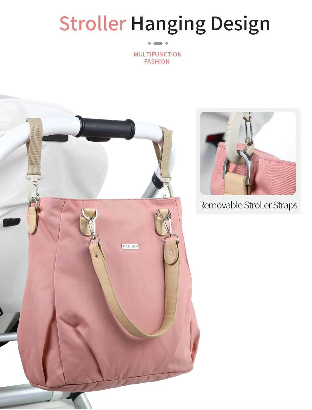 Инсулярная модная большая сумка для подгузников, сумка-мессенджер, сумки для подгузников для мамы, дорожные сумки с ремнями для коляски/пеленальный коврик/Сумка для влажных подгузников
