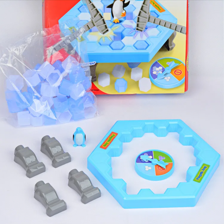 Mini Penguin Trap Activate Funny Game Interactive Ice Breaking Table Penguin Trap Entertainment Toy for Kids Family Fun Game