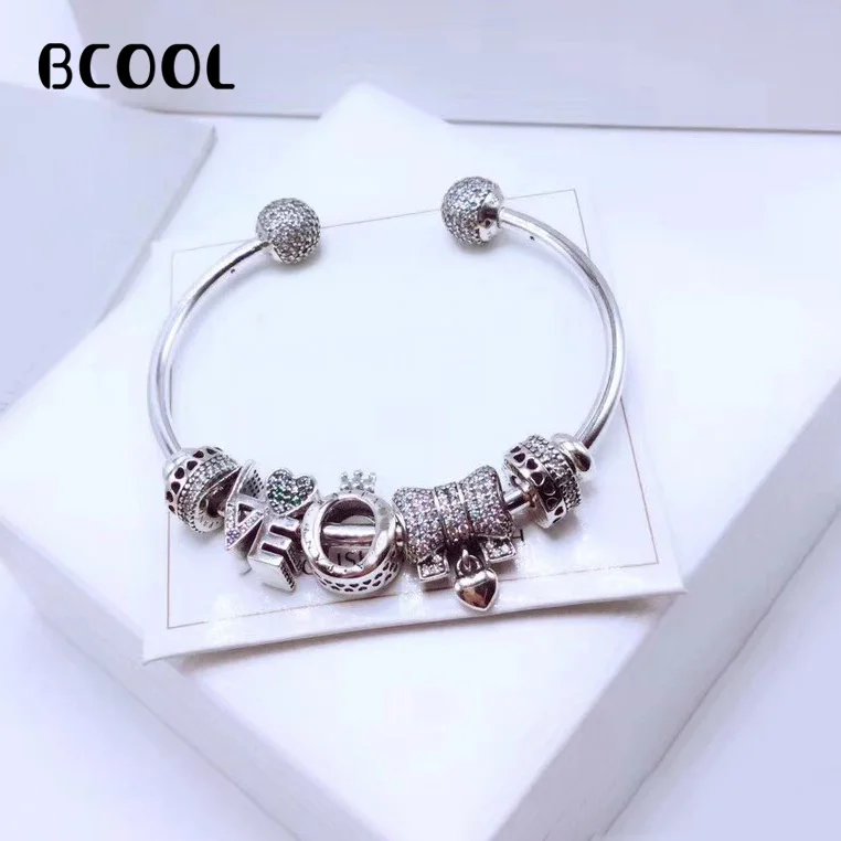 

DIY Jewelry Female Charm Fashion Silver 925 Original Bracelet, Suitable for Female Crystal Jewelry Bracelet Jewelry Gift