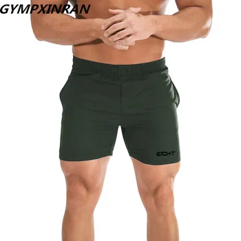 

GYMPXINRAN Mens shorts New Casual Fashion Gyms Fitness Bodybuilding short pants Male Jogger Knee Length Drawstring Sweatpants