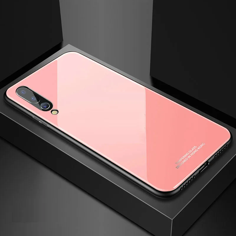 Роскошный стеклянный зеркальный чехол SemgCeKen для huawei p20 pro lite p20pro p 20, силиконовый тонкий жесткий чехол для телефона etui - Цвет: pink