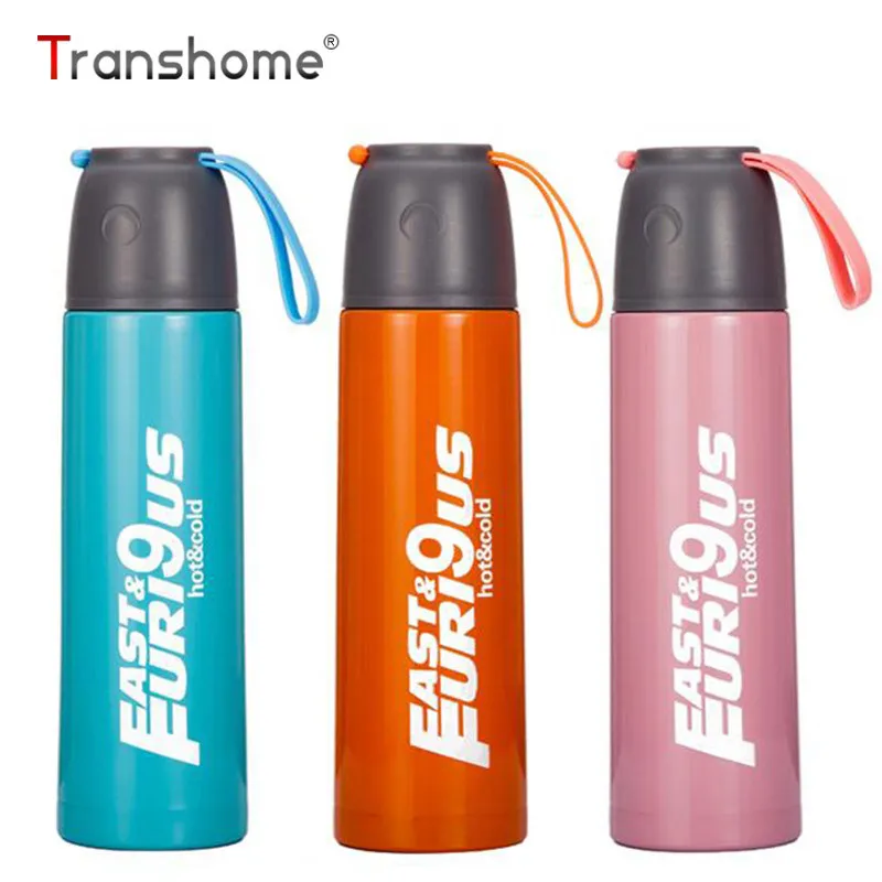 Transhome Thermos Water Bottle 500ml Thermal Cup Stainless Steel Glass Liner Vacuum Flask Tumbler Sport | Дом и сад