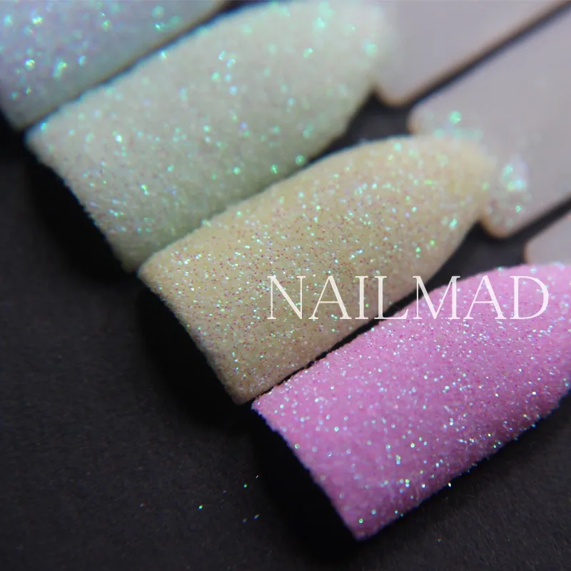 6 ألوان NailMAD Pastel مسمار بريق مجموعة مسمار الفن بريق مسحوق الغبار غاية في الدقة يلمع مزيج