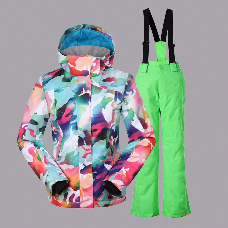 Gsou/ детский лыжный костюм Лыжная куртка+ штаны для мальчиков и девочек, детский утепленный ветрозащитный водонепроницаемый костюм