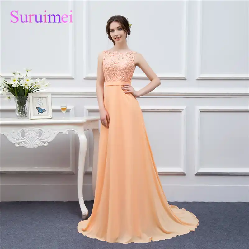 peach color bridesmaid dresses