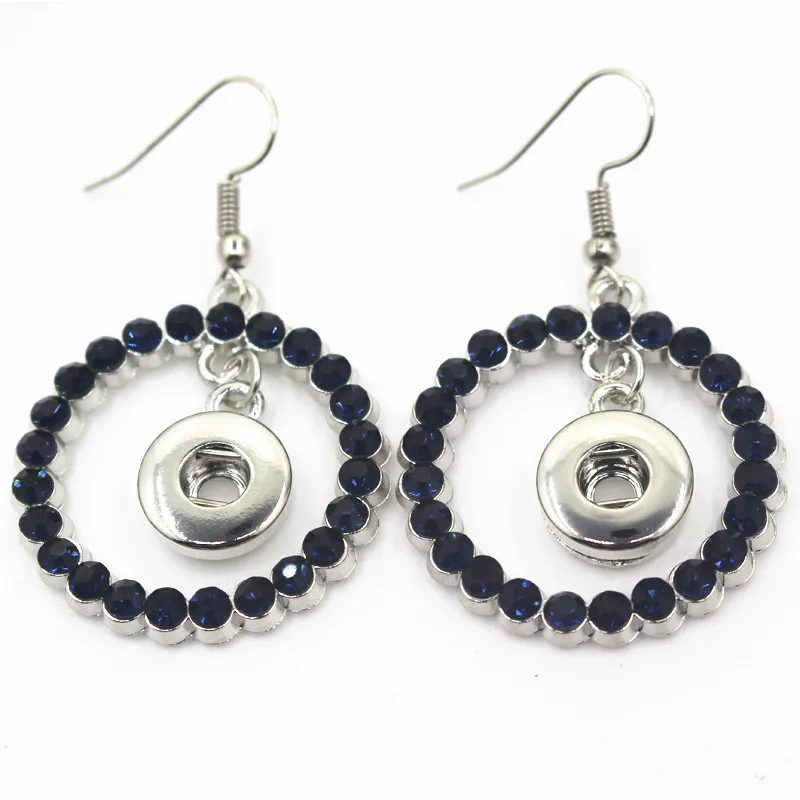 6pairs Interchangeable Snap Buttons Earrings Hook Snap Earrings Fit 12mm Buttons Snap Earring