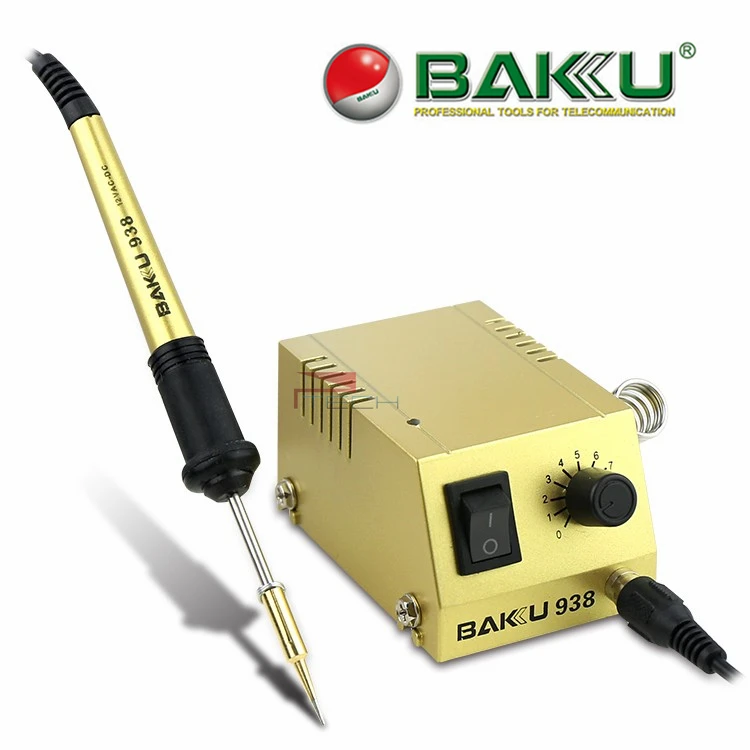 

BAKU Soldering Station BK-938 Mini Solder 220V / 110V, Fast Heating Soldering Iron Equipment Welding Machine for Repair Phone