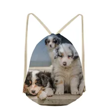 Fashion 3D Australian Cattle Dog Drawstring Bags Dog Lover Large Travel Laptop Backpack Casual Case Men Women School Daily Bag