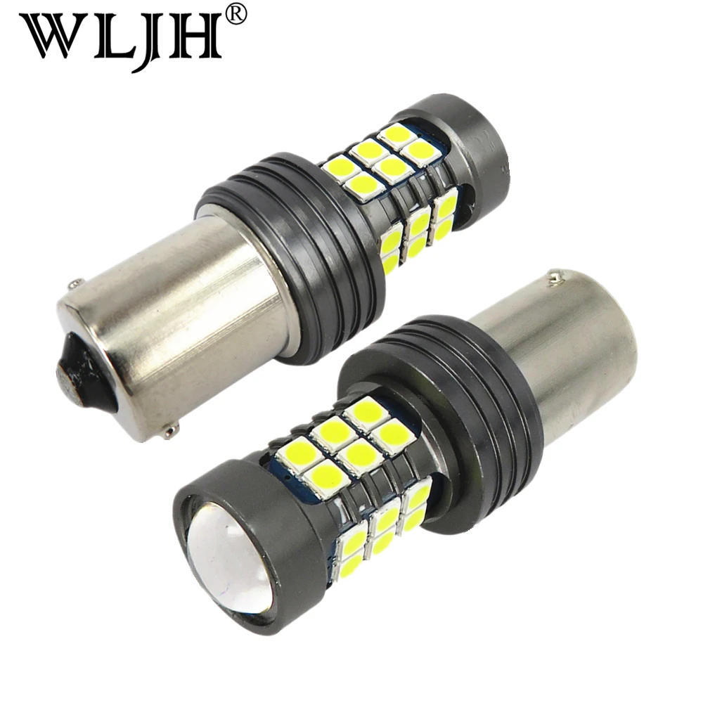 WLJH 2x Canbus 1156 светодиодный фонарь BA15S P21W 7506 7527 автомобильный Грузовик фургон