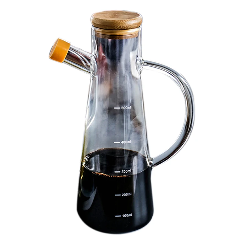 

Transparent High Borosilicate Glass Heat-Resistant Glass Oil Pots Kkitchen Supplies Seasoning Bottles Soy Sauce Vinegar Bottle