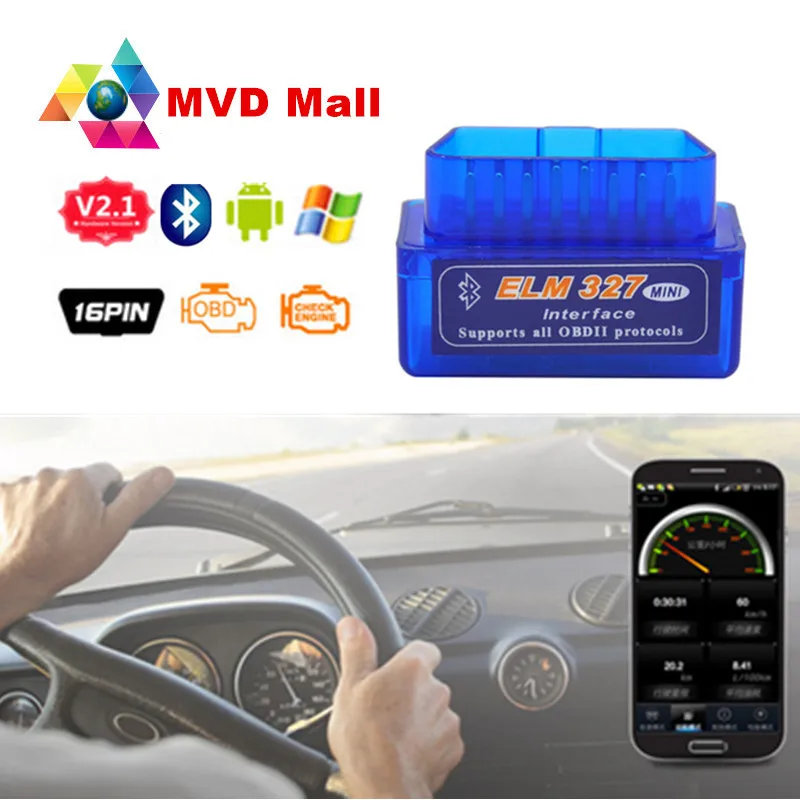 Новейший Супер Мини ELM327 V2.1 автоматический сканер ELM 327 Bluetooth OBD2 для Android Torque OBDII Автомобильный диагностический инструмент