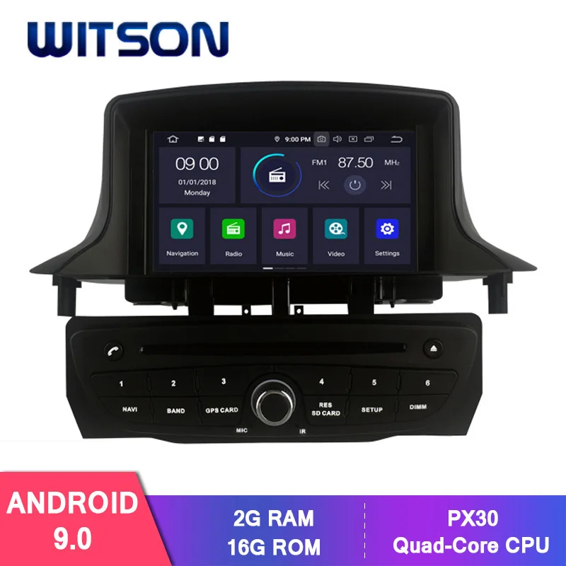 WITSON Android 9,0 Восьмиядерный(Восьмиядерный) 4G ram 64G rom автомобильный dvd-плеер gps для RENAULT Megane III 2009-2011 автомобильный аудио gps радио - Цвет: RD5515B Android 9.0