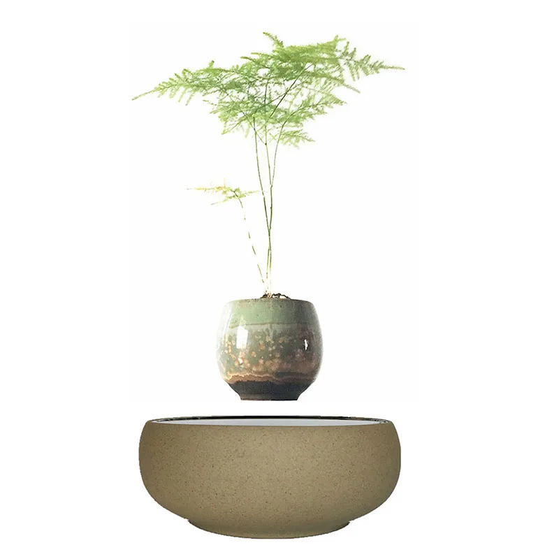 2017 japan high tech magnetic levitating air bonsai tree floating Layer garden pots gifts free