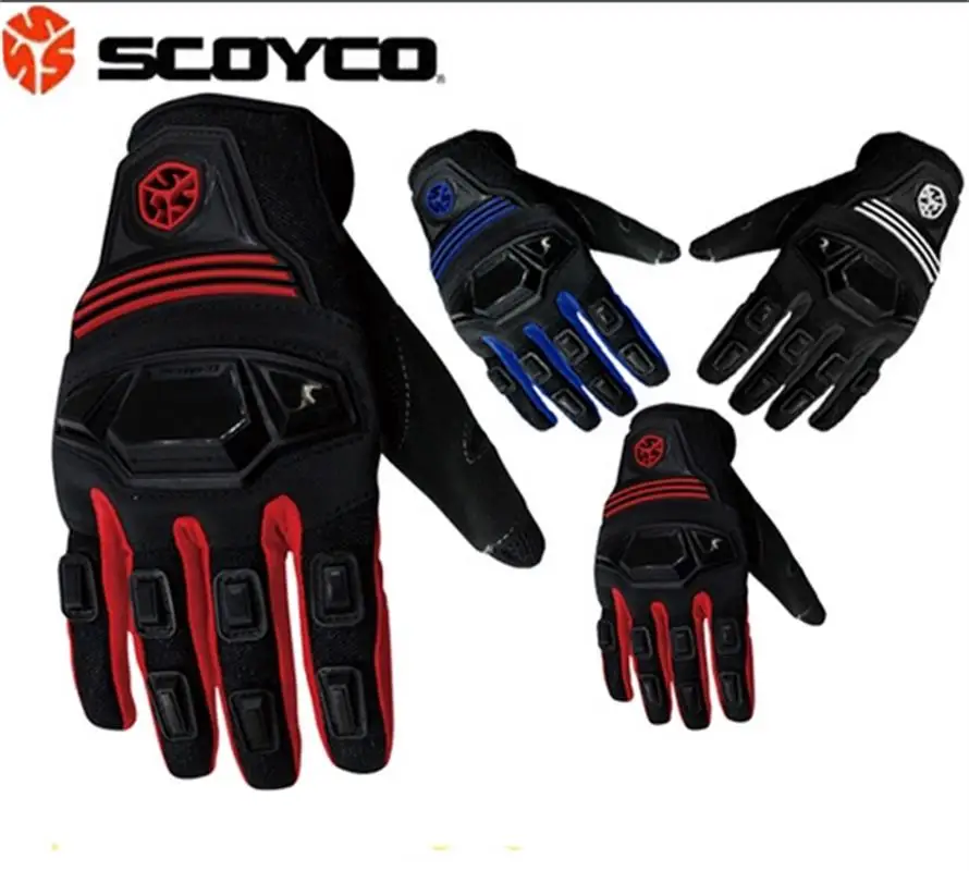 

Scoyco MC24 Finger Joint Protetection Motorcycle Full Finger Gloves Rubber Shell Motocross Racing Gloves Motor bike Guantes