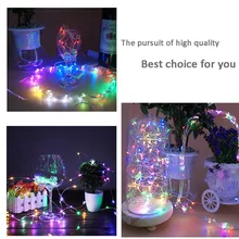 Светодиодный струнный светильник на открытом воздухе 10 м 100 светодиодный s водонепроницаемый аккумулятор для украшения дома вечеринки свадьбы гирлянды батареи