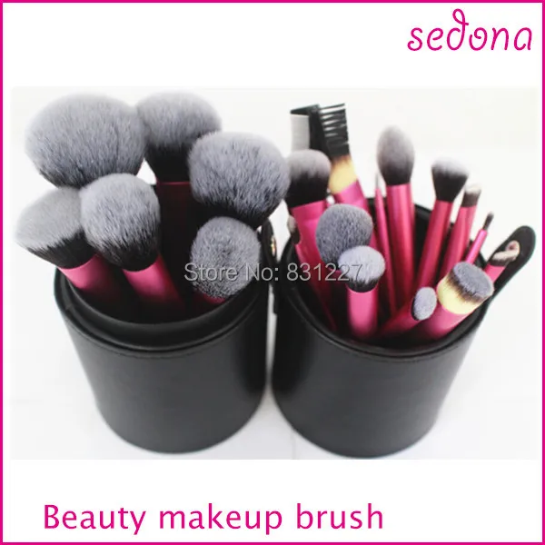 Free Shipping Sedona Brand 22pcs Professional High Quality Makeup Brush Set with Cylinder Case Synthetic Hair