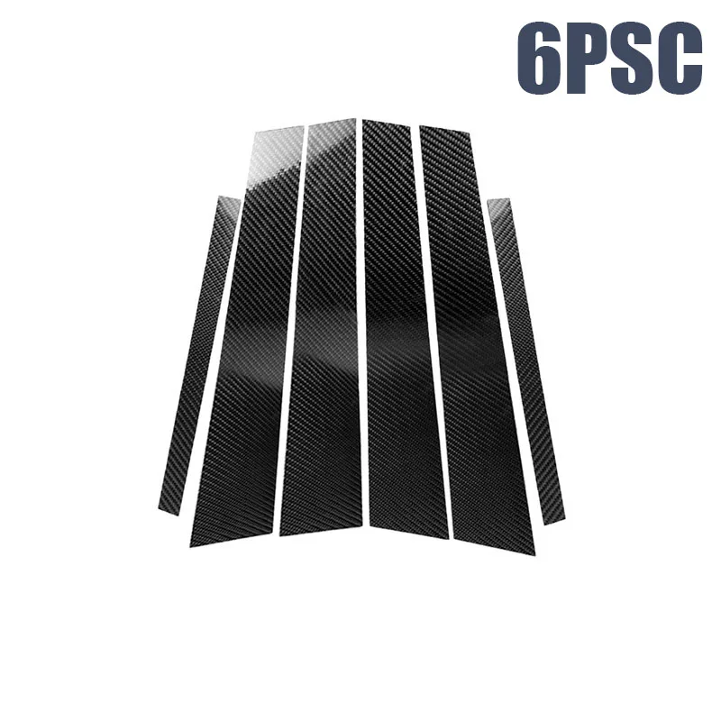 

Car Window B-pillars Cover Stickers Real Carbon Fiber Trim For 2005-2012 BMW E90