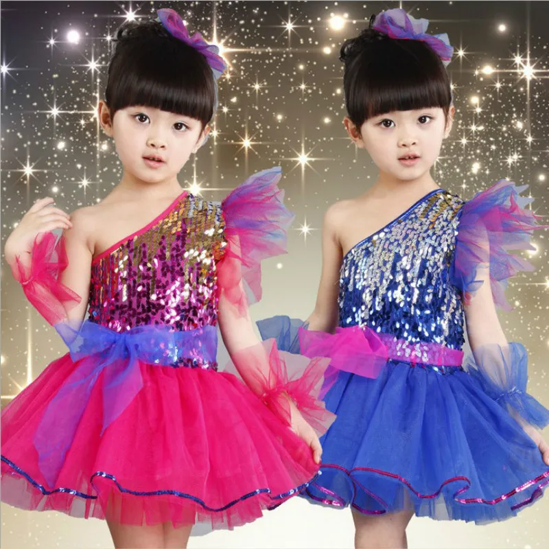 

Girls Latin dance jazz dance sequined skirt pettiskirt toddler modern dance performance skirt catwalk stage costume