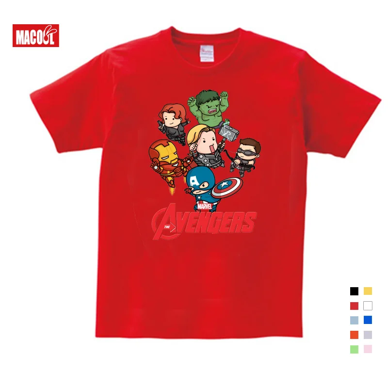 Free Shipping 2019 T-shirt Superman/Batman/spider Man/captain America /Hulk/Iron Man / T Shirt Boy Girls Printing T-shirt
