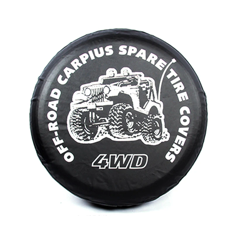 Custom Car Tire Cover Case 14" 15" 16" 17" Inch PVC Leather Universal