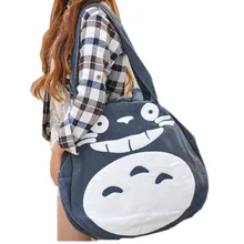 2017 Japan Lustige Totoro Beutel der Netten frauen Handtaschen Große Damen Tasche Cartoon Schulter Schultaschen für Mädchen Im Teenageralter L989