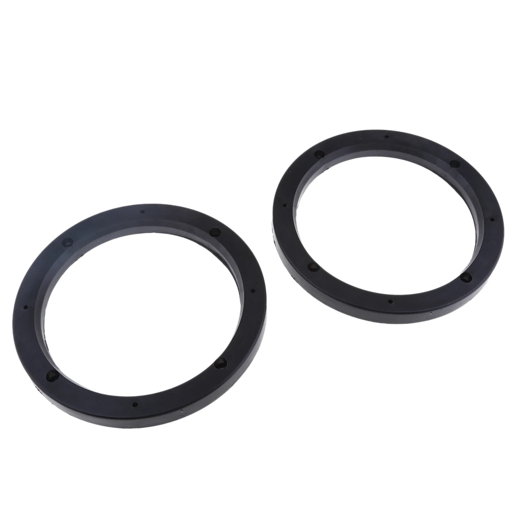 2pcs Universal Black 6.5inch Car Stereo Audio Speaker Mounting Spacer Rings Adaptor