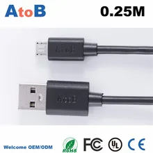 High Quality 0 25M 1Feet Full Copper Mini USB Cable Micro USB Charging Cable for font