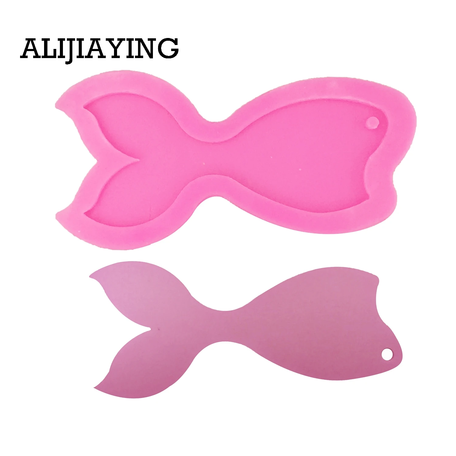 

DY0059 DIY shiny Fish tail shape silicone mold for key chains Pendant Resin Clay Mold crafts tools moulds for jewelry