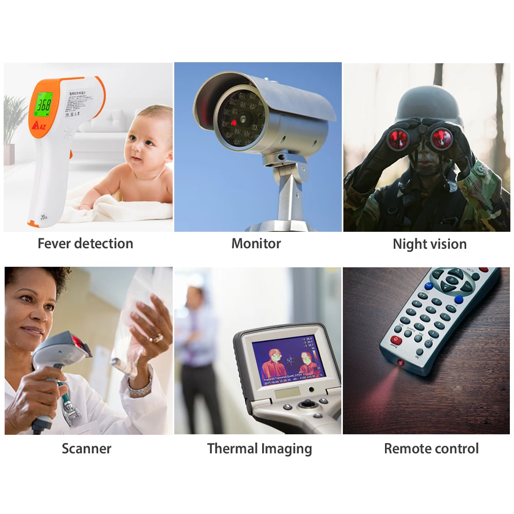 Hontiey IR High Power LED Chips 730Nm 850Nm 940Nm 3W 5W 10W 20W 30W 50W 100W Emitter Diode COB integrated Matrix Light Beads