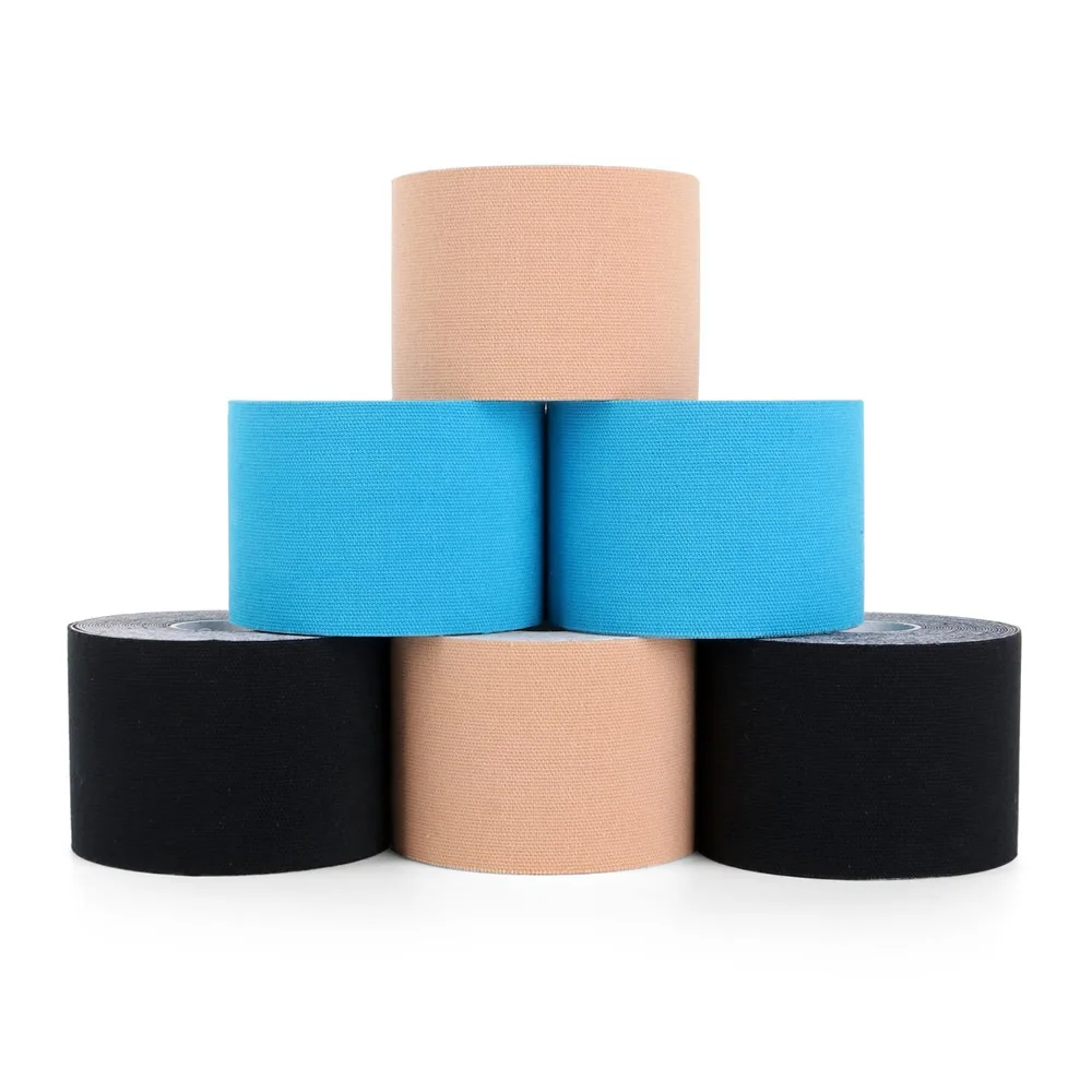

6pcs/lot Athletic Tape Kinesiology Tapeing Adhesive Bandage for Knee Elbow Shoulders Support Protect Muscles Pain Relief 2.5-5cm