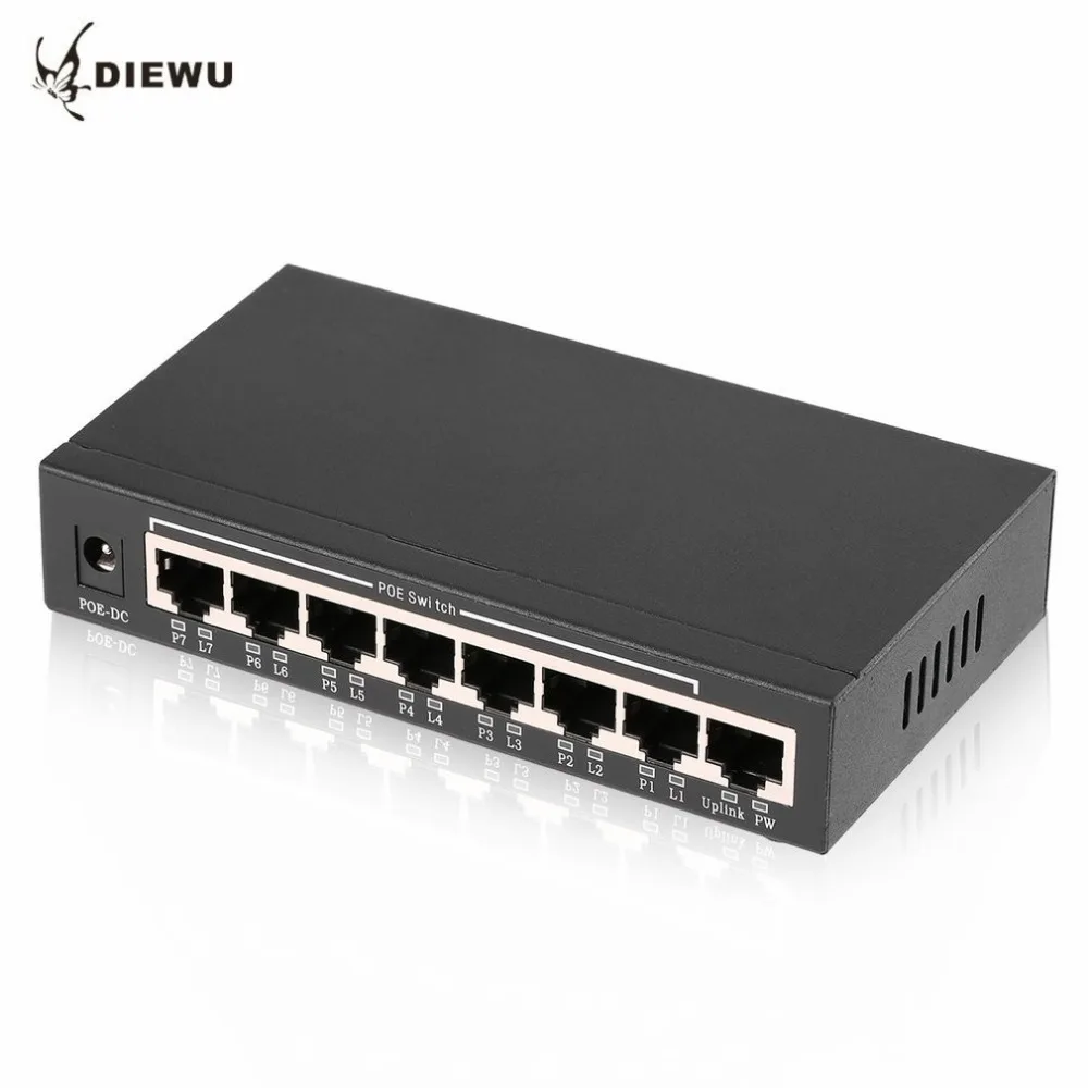 

DIEWU 8 Ports Ethernet Switch Board 100MBPS Network Monitoring Camera Wireless AP Power Supply Intelligence Hot Sale in stock!!!