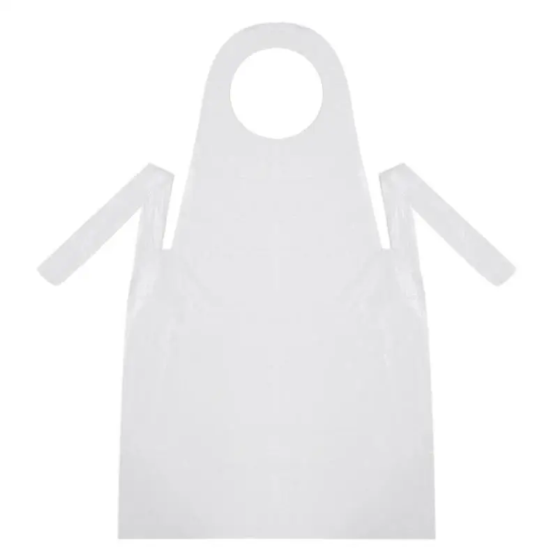 

100pcs PVC Transparent Disposable Aprons Hairdressing Tools White