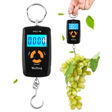Шахты ЖК-дисплей Портативный цифровые электронные весы карманные весы 45 кг/10 г Чемодан висит рыболовный крючок весы электронные с выбором единиц измерения: г, lb, oz кг