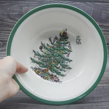 Set of 4 8 inch Christmas Tree Bowl Tableware salad bowl Cold dish mixing bowl Dessert bowl vegetable salad bowl kitchenware thunder group mixing bowl 13 quart