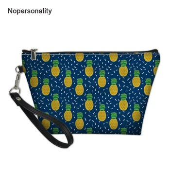 

Nopersonality Small Women Make Up Bags Blue Pineapple Print Cosmetic Bag for Ladies Organizer Ladies Travel Toiletry Wash Bags