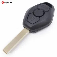 Keyecu Keyless Entry Car Remote Key Fob 315/434MHz With Chip ID44 for BMW E81 E46 E39 E63 E38 E83 E53 E36 E85+Uncut HU92 Blade