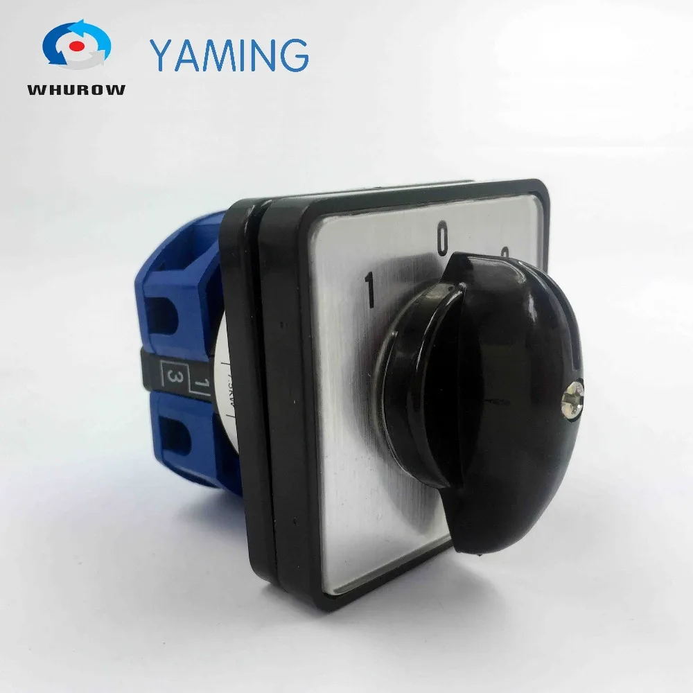 

LW26 YMW26-25/1 Rotary switch 3 position knob High quality changeover cam switch 25A 1 phase 4 terminals silver contact