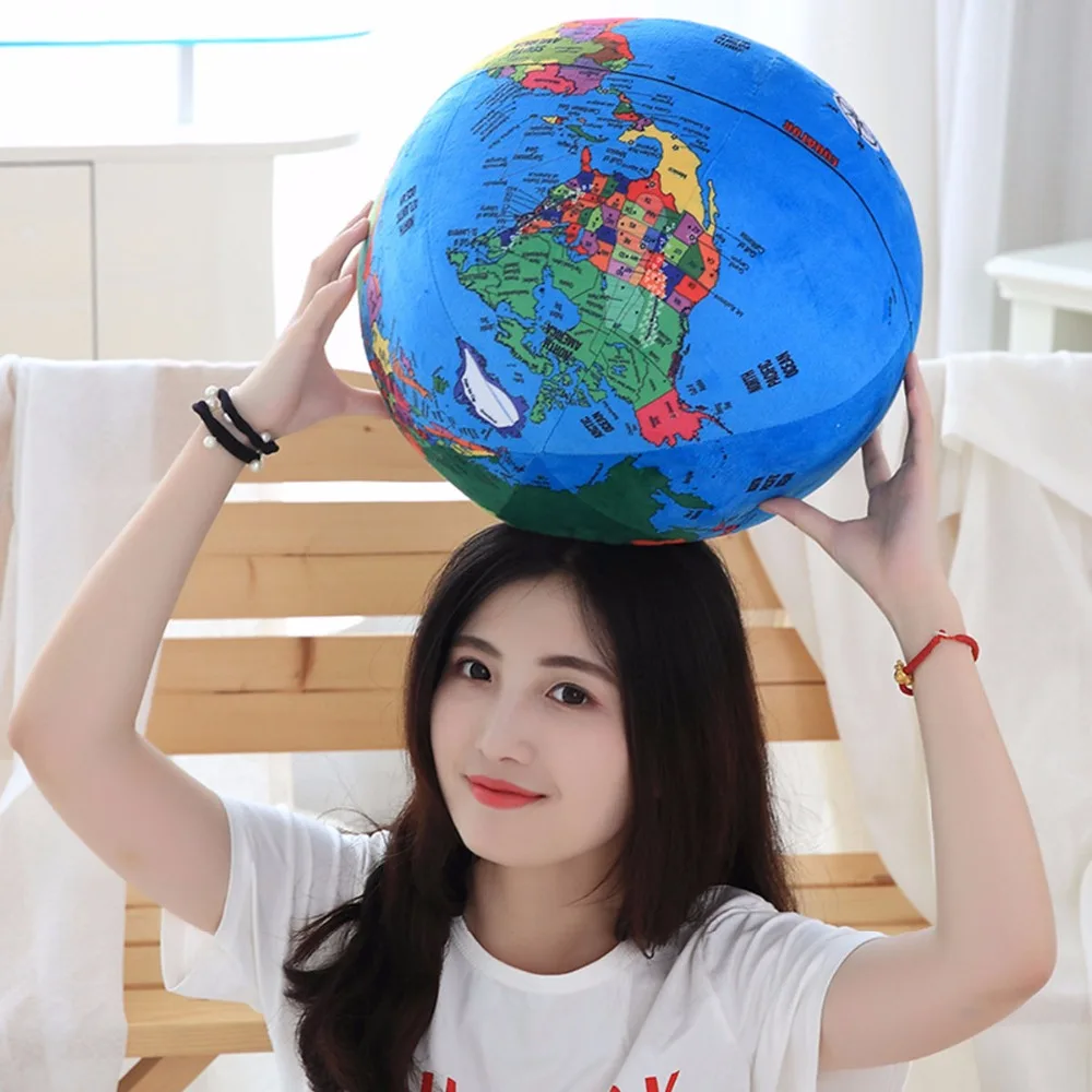 globe plush toys stuffed plush ball soft doll plush english terrestrial globe pillow toys for children training and learning toy 6