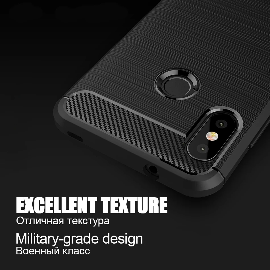 TOMKAS Carbon Fiber Phone Case For Xiaomi Redmi 6 Pro TPU Soft Case For Xiaomi Redmi 6 6A Silicone Cover Coque Fundas Carcasa    (3)