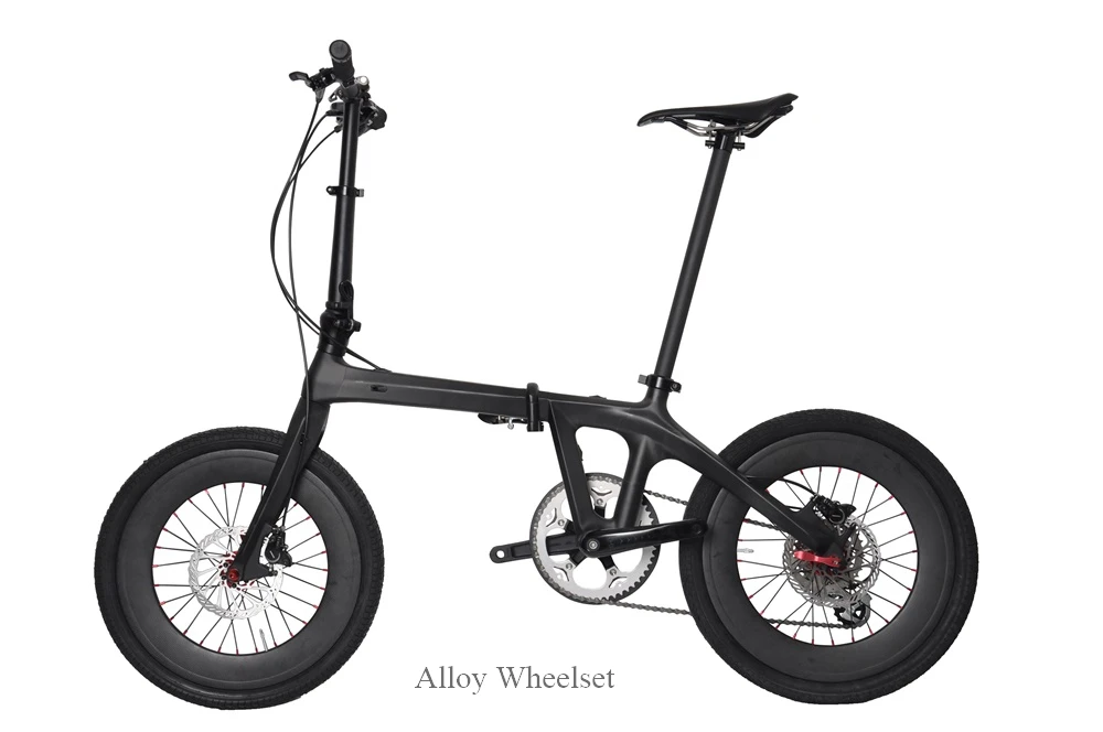 Bicycle Folding Bike Carbon Fiber Frame Aluminum Wheelset Cycling Bike