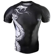 Мужская облегающая быстросохнущая футболка MMA Rashguard для занятий спортом, бега и бокса, Муай Тай Санда, тренировочные рубашки