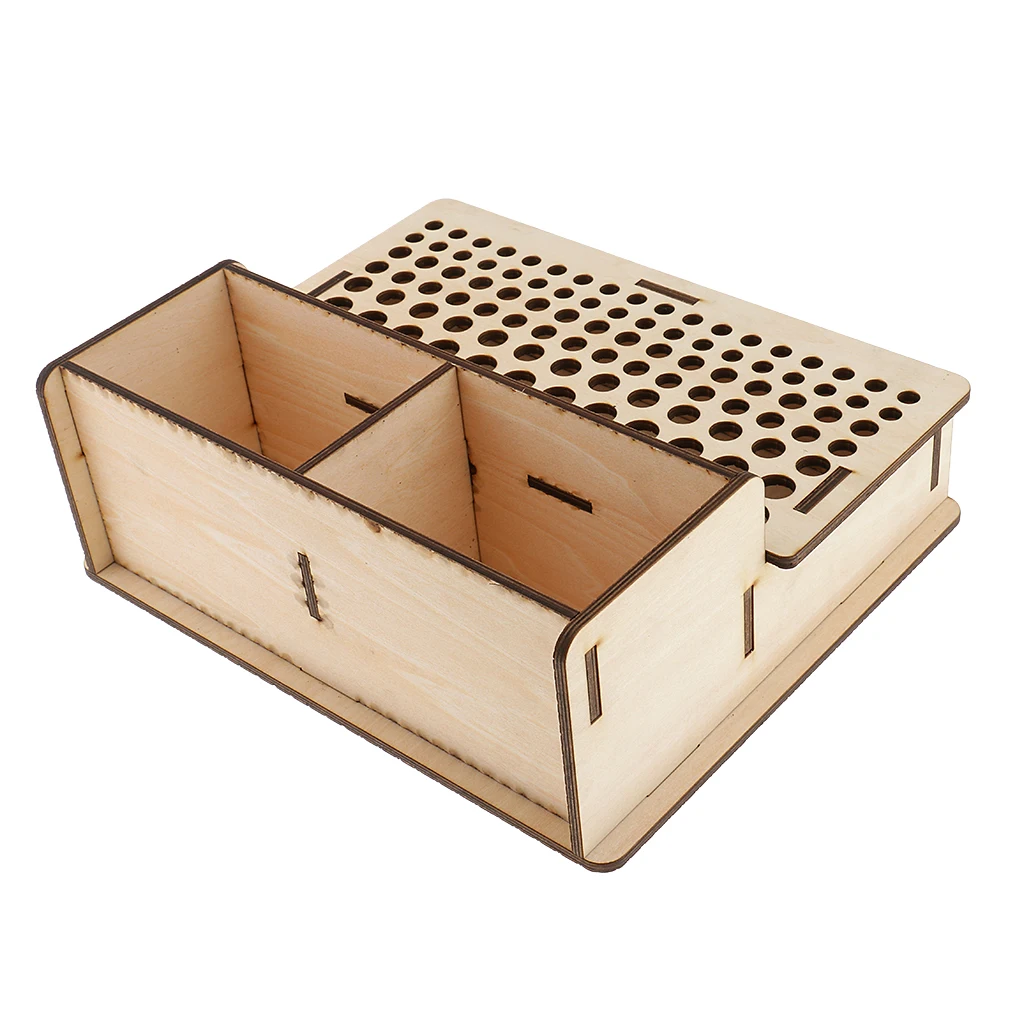 Multifunctional Wooden Rack Leathercraft Punch Stamp Tools Stand Holder Organizer Storage Box Rack Leathercraft Accessories