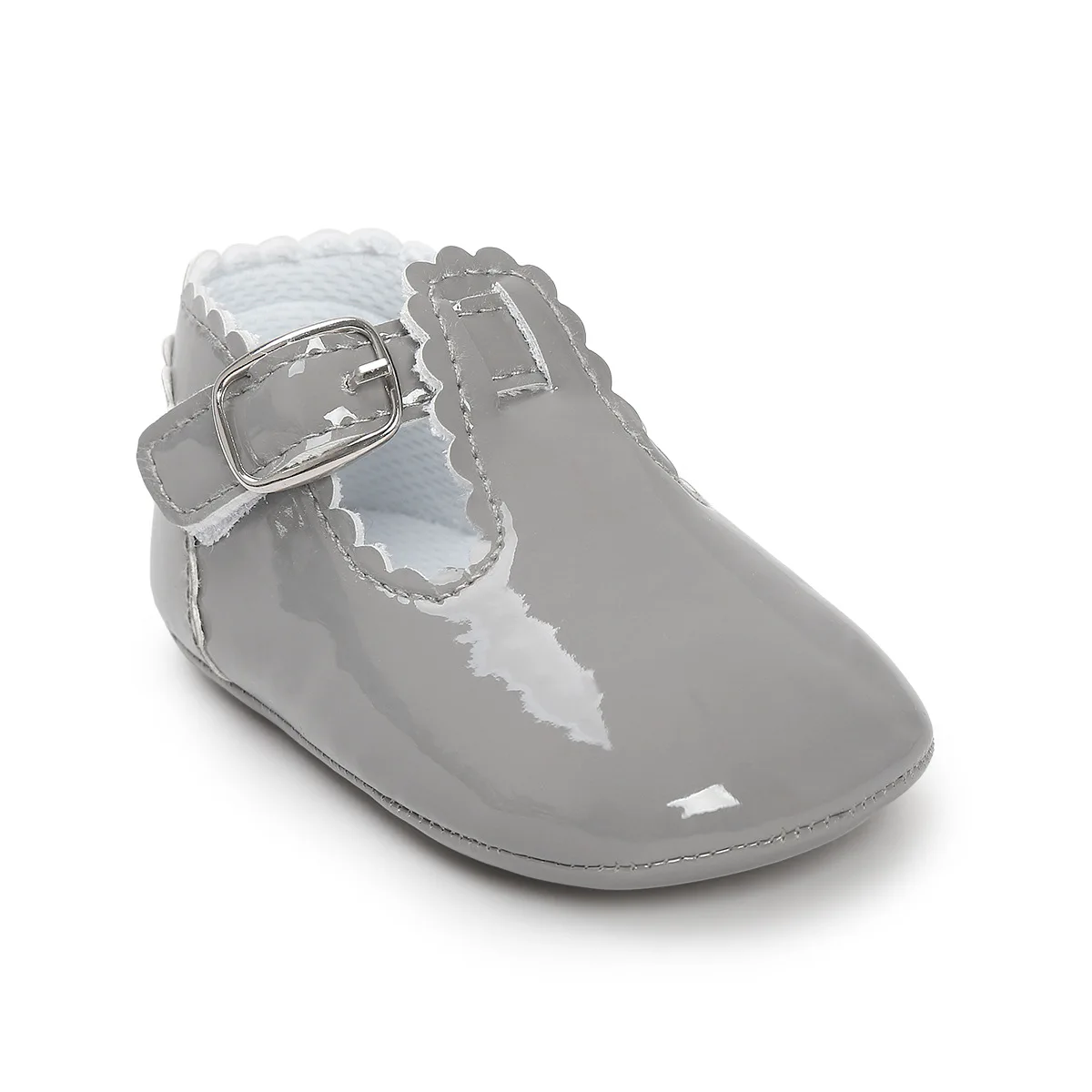 Искусственная кожа, для новорожденных маленьких мальчиков и девочек, детские Мокасины Мягкие Moccs обувь Bebe бахрома мягкая подошва Нескользящая обувь для колыбельки CX42C - Цвет: Темно-серый