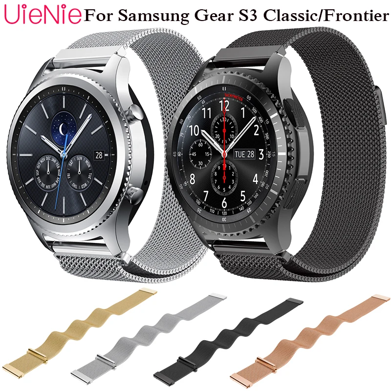 

For Samsung Gear S3 Stainless Steel Strap Bracelet with Magnetic Closure for huami amazfit stratos 2 2S bracelet 46mm watchband
