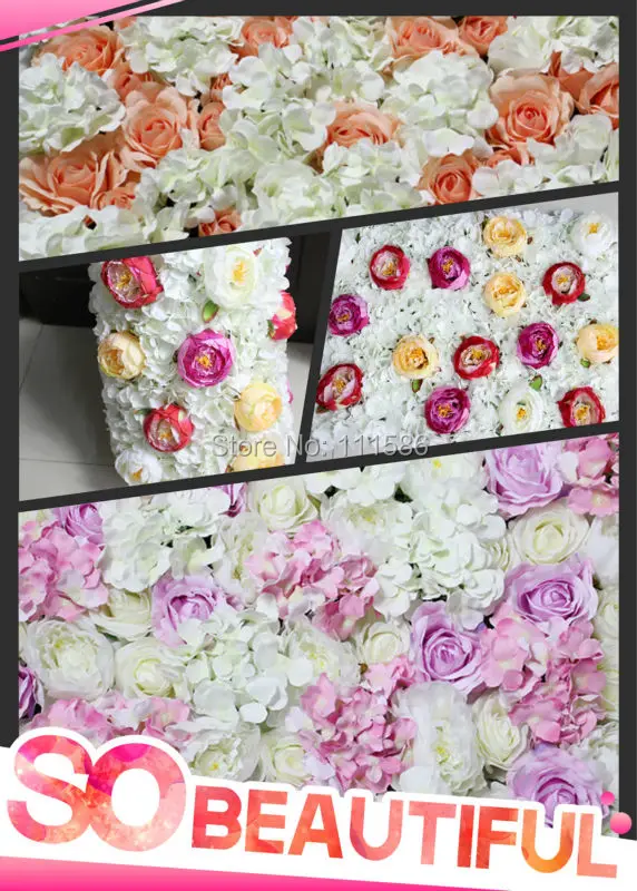 

SPR 10pcs/lot white mix color Artificial Hydrangea rose flower wall wedding party decorations backdrop road lead market flore