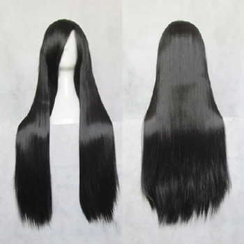 

Isayama Yomi 80cm Black Long Straight Synthetic Cosplay Costume Wig + Wig Cap