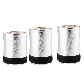 

Universal High Temperature Resistant Aluminum Foil Exhaust Pipe Insulation Tape 8.5/10/12*91cm Fiberglass Wrap Pipe Cloth Silver