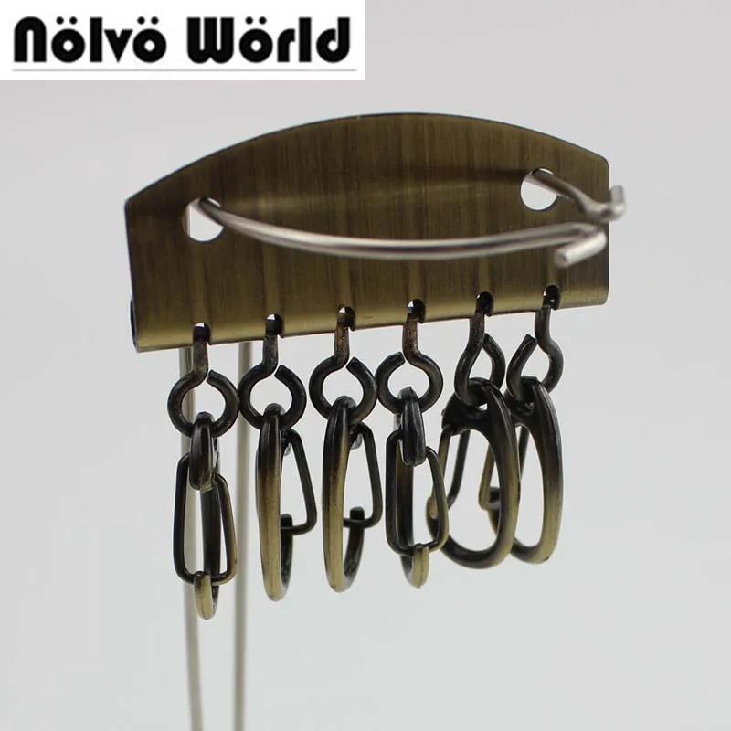 

40pcs 5 colors 50*47mm Diy Leather Bag change purse hook for bags key ring bag hooks wallet hardware metalware Key row key ring